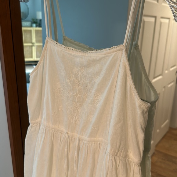 ZARA, white, midi dress, Small, linen - Picture 2 of 4